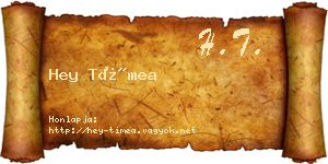 Hey Tímea névjegykártya