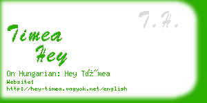 timea hey business card